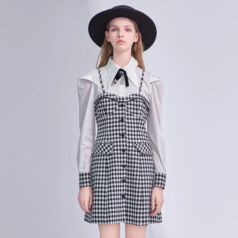 【小余专属】时尚简约长袖连衣裙635050