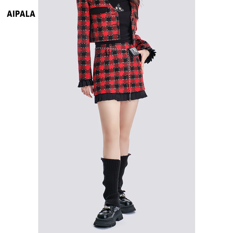 【彭彭echo专属】艾帕拉AIPALA时尚休闲半裙1D0190