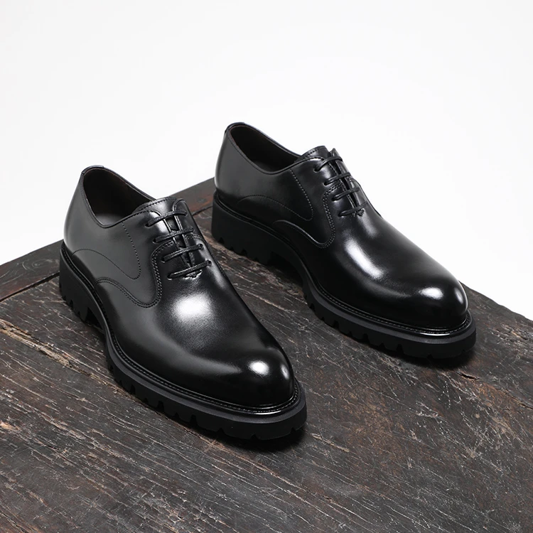 春夏透气男鞋真皮时尚百搭正装皮鞋男士英伦风休闲商务牛津鞋潮流