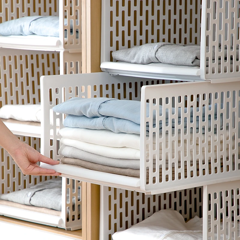 衣柜收纳神器抽屉式宿舍柜子收纳箱衬衫分层隔板衣服衣橱分格收纳