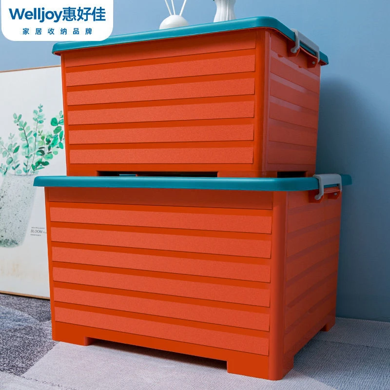 透明加厚特大号收纳箱塑料衣服储物盒清仓大号宿舍家用盒子整理箱