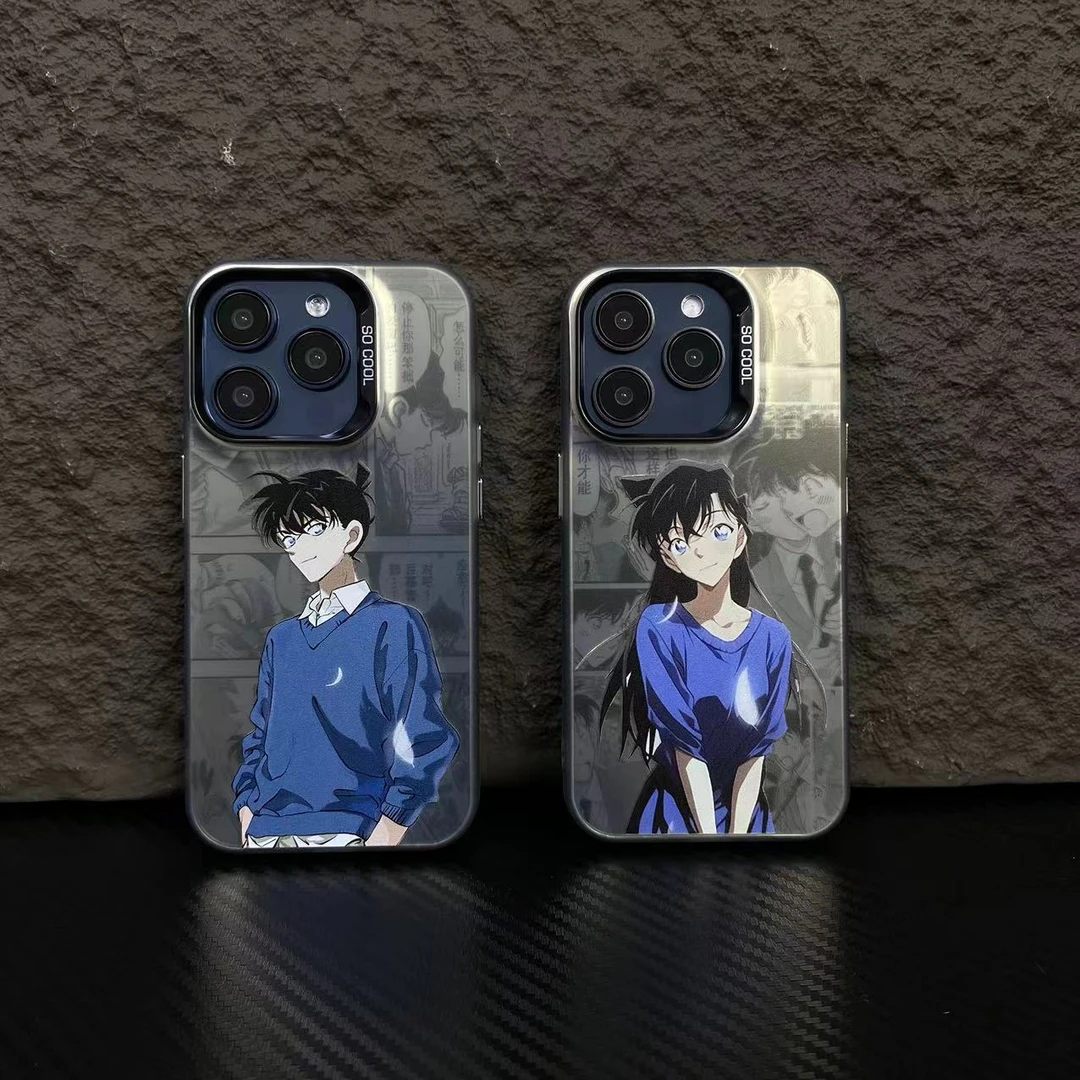 柯南*小兰-IMD彩银-个性创意卡通动漫防摔情侣手机壳