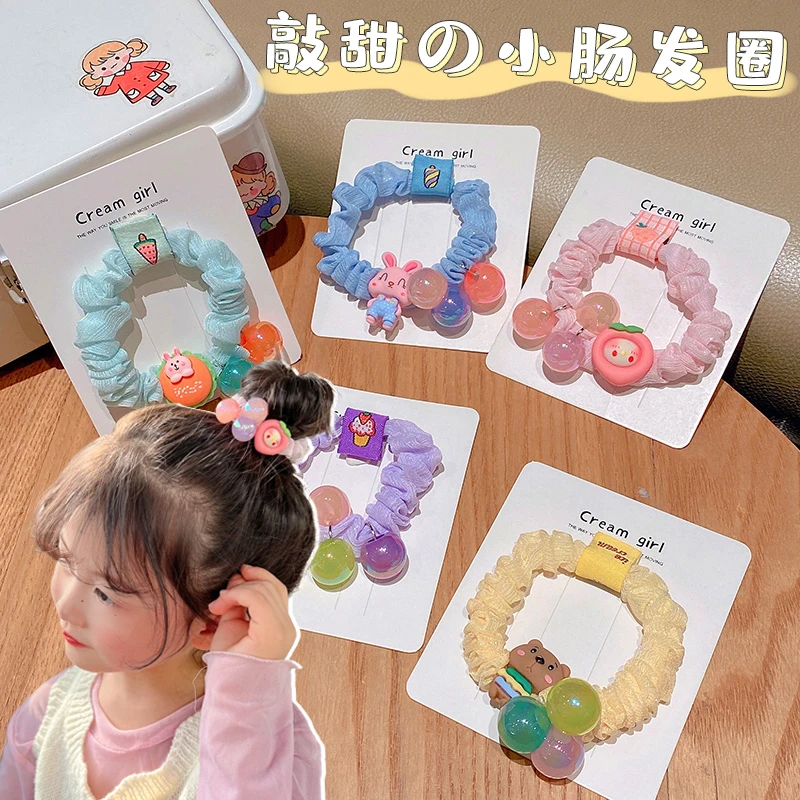 儿童卡通可爱发圈女童扎头发头绳韩版小女孩高弹力发绳橡皮筋发饰