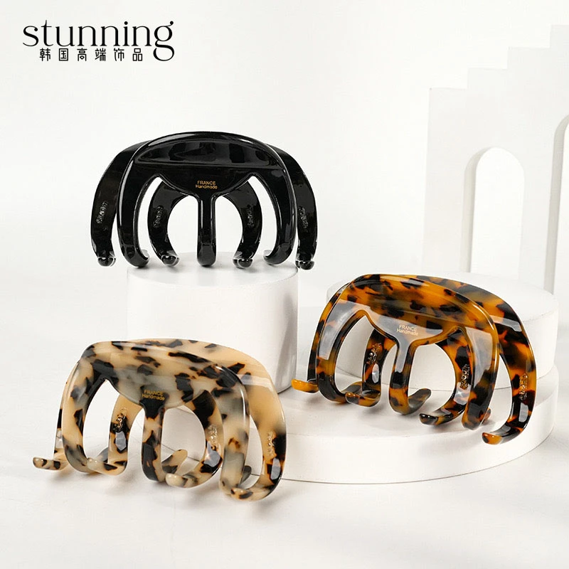 韩国加厚醋酸高级感盘头发抓夹超大号发量法系优雅发抓抓夹高级感