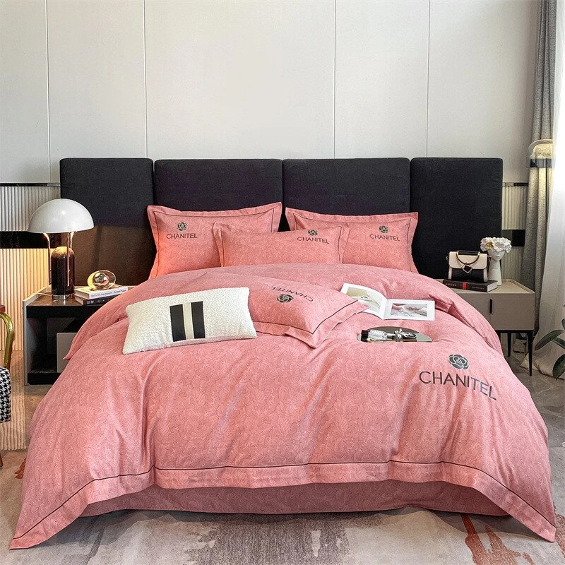 【张总专属】2023款香奈儿水洗磨毛刺绣款四件套