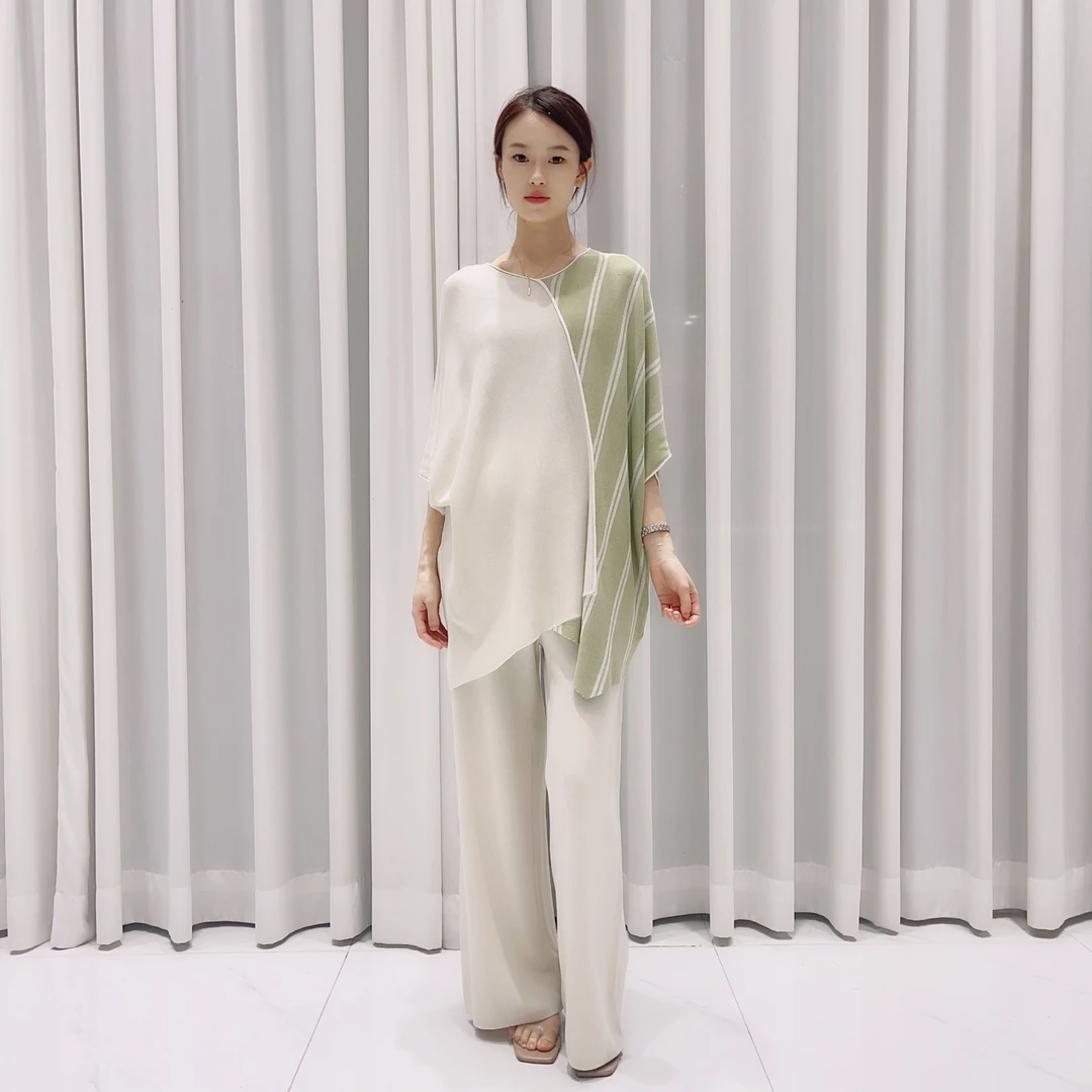 夏季原创设计气质宽松大码短袖套装727