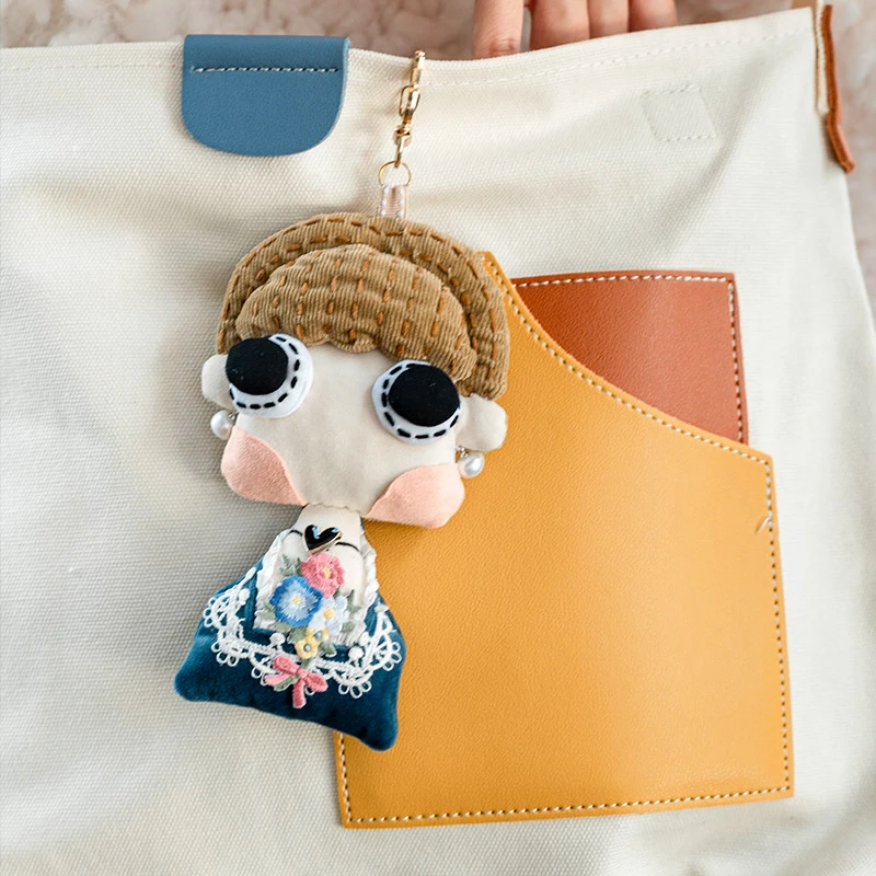 芽小七手创名画系列游乐厅的女神车钥匙挂饰原创手工手机包包