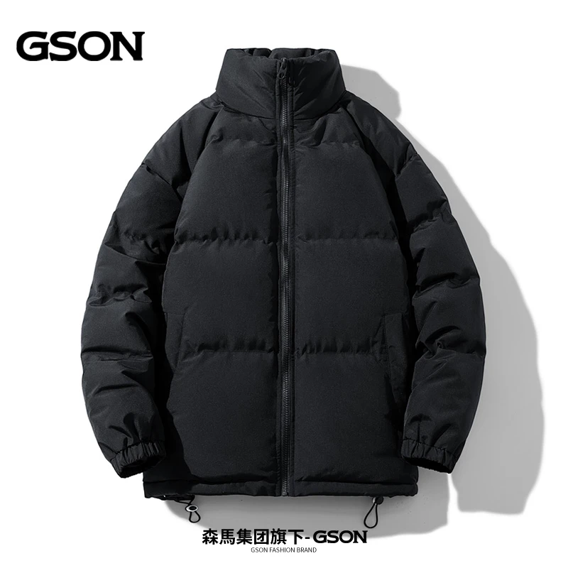 国潮品牌GSON冬季立领面包服男士加厚保暖休闲宽松情侣棉衣外套