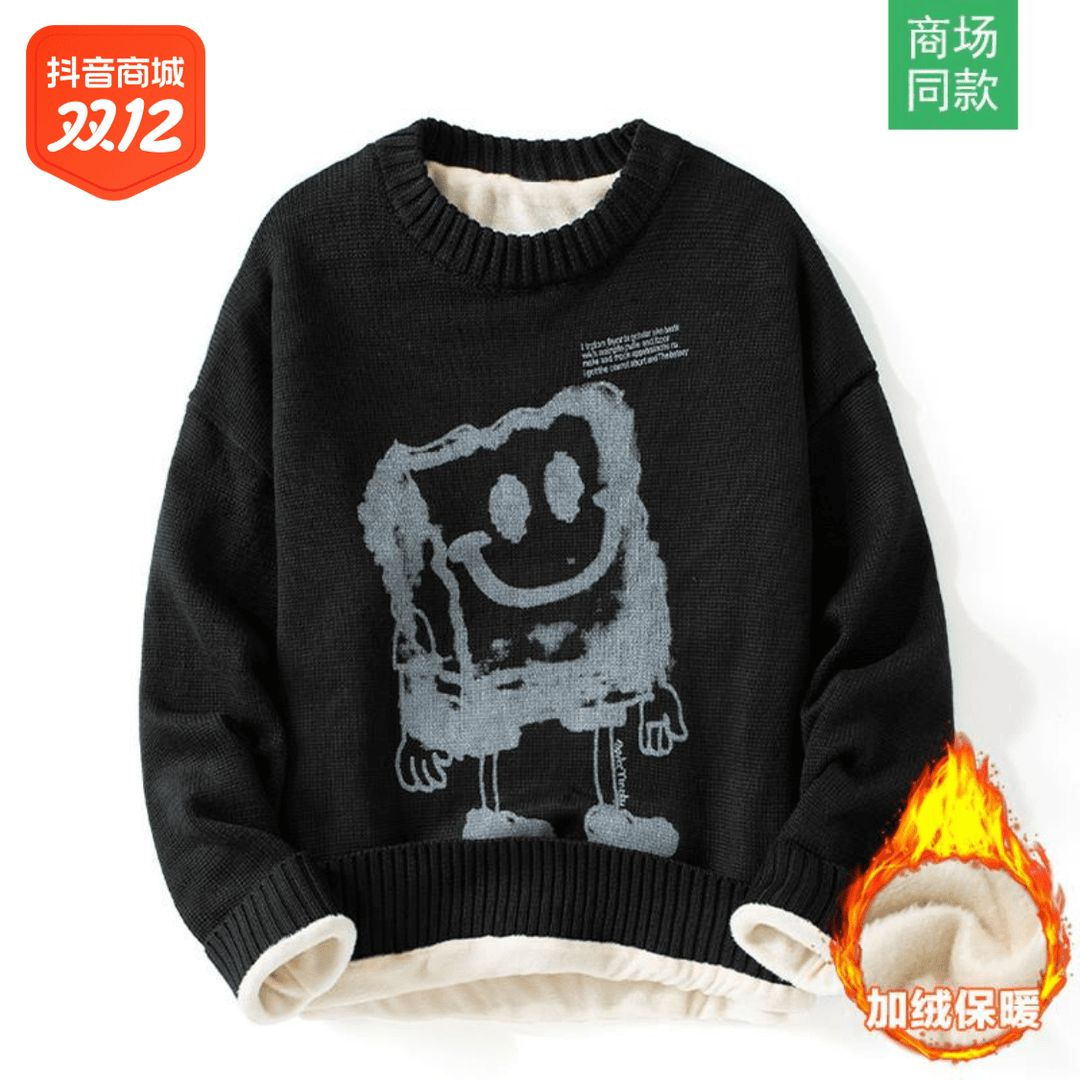 森馬集团GSON专柜毛衣男女款2023新款秋冬加厚保暖针织情侣外套