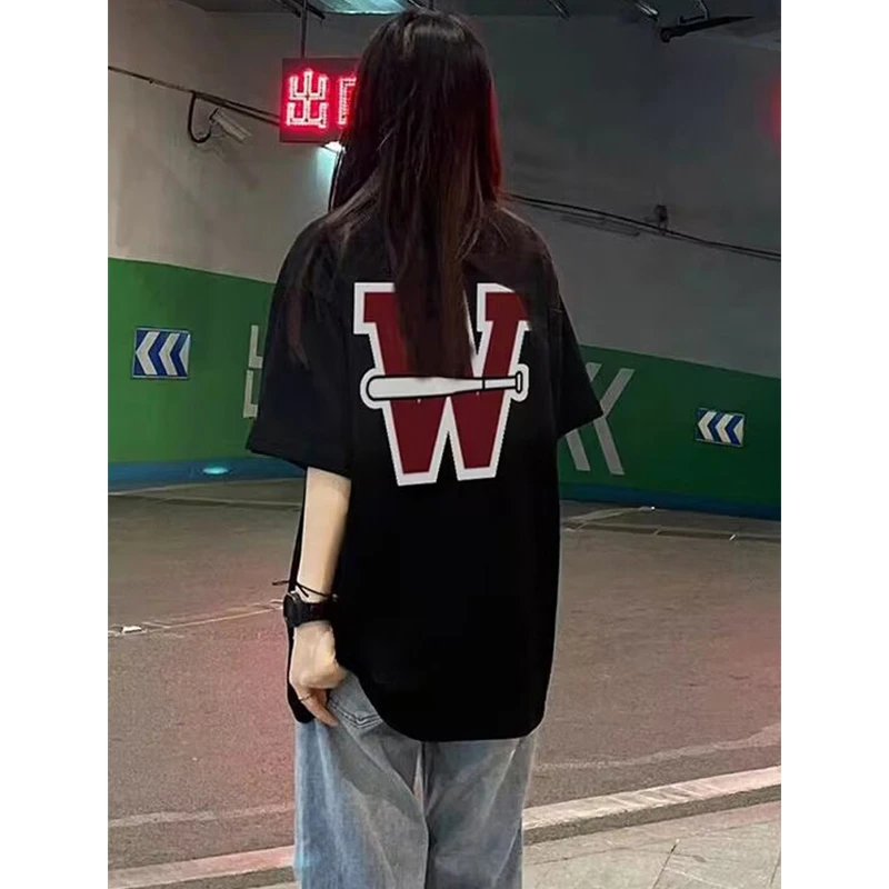 美式复古黑色短袖t恤女夏季2025新款宽松爆款上衣设计感小众半袖