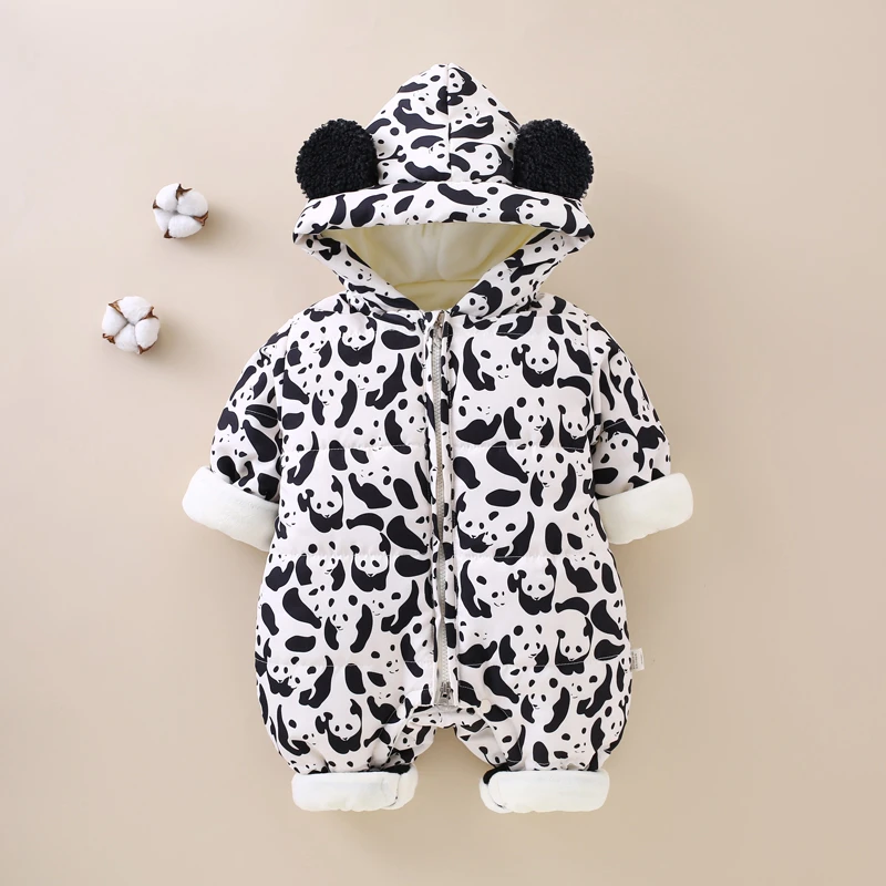 新生婴儿冬装宝宝连体衣服秋冬季哈衣爬服加厚套装棉衣外出服抱衣