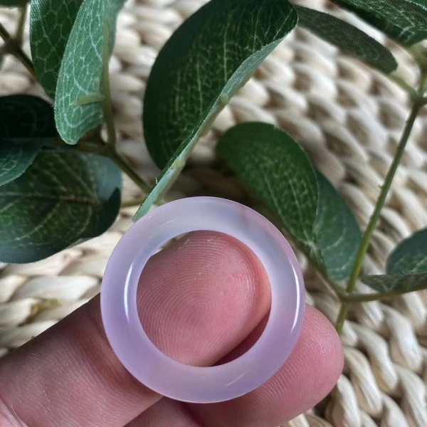 玛瑙玉髓大吊环冰透净精美可戒圈可跑环DIY款通透简约玉坠项链
