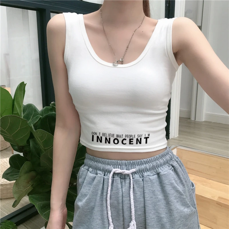 运动休闲背心吸汗透气夏季外穿短款时尚露脐上衣吊带修身百搭显瘦