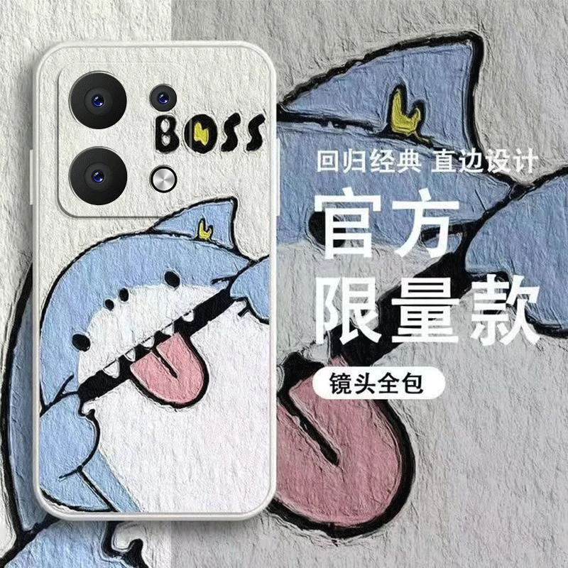 适用于OPPOA1手机壳直边液态硅胶防摔防滑oppoA1Pro软壳鲨鱼男女