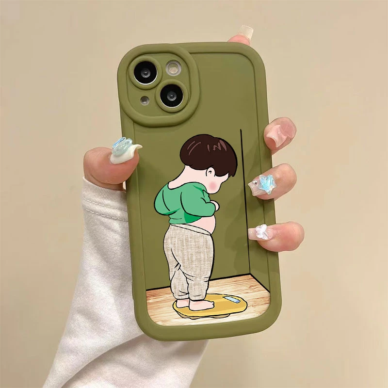 减肥男女实色奶油适用苹果15手机壳iPhone14promax/13高级12/11