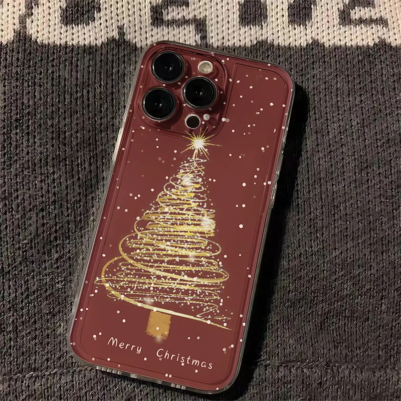 圣诞树太空壳适用苹果15手机壳iPhone14promax全包13高级12/11