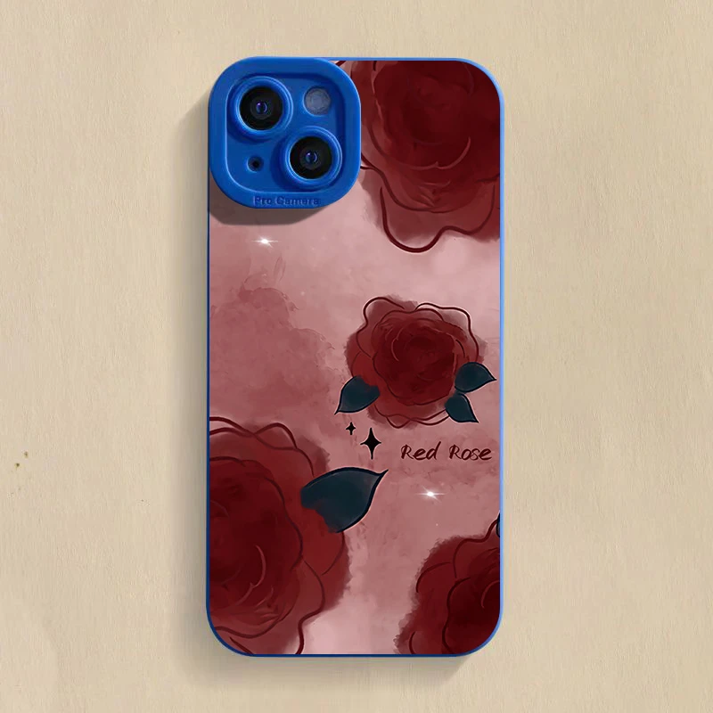 晕染三朵玫瑰瞳眼适用苹果15手机壳iPhone14promax/13高级12/11