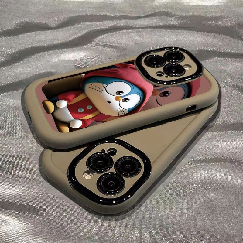 哆啦泡芙壳适用苹果15手机壳iPhone14promax全包13高级12/11