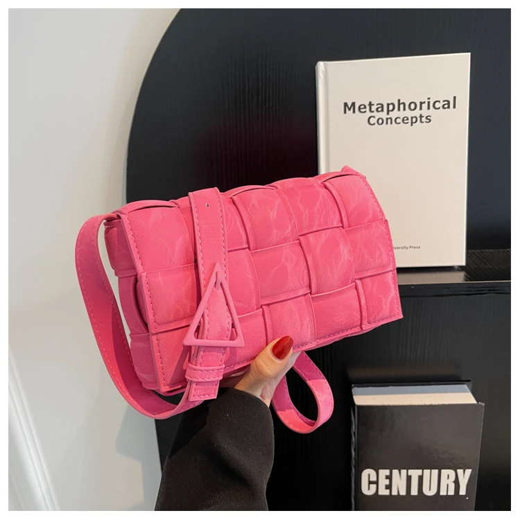 【2024新款8912】多巴胺时尚编织小众小方包女士夏季腋下包ins洋气