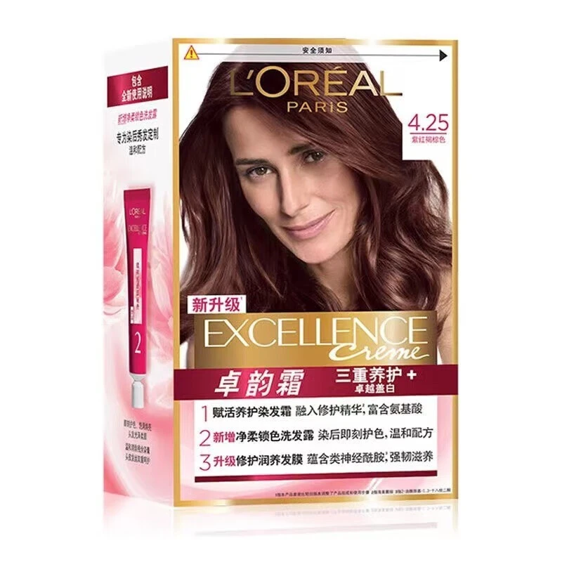 欧莱雅 LOREAL 卓韵霜护发染发霜温和不伤发染发膏 三重养护遮盖