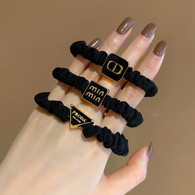 复古黑色小肠发圈女扎头发橡皮筋网红高级感发绳气质简约头绳头饰