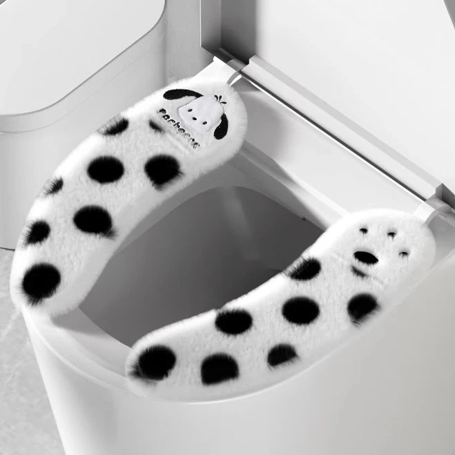 马桶垫四季通用加绒加厚马桶坐垫冬季卫生间坐便套毛绒可爱坐便垫