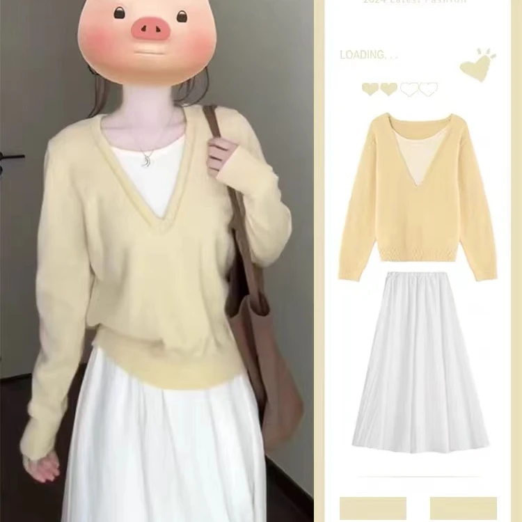 【运费补贴】秋冬时尚洋气显瘦长袖百搭套装