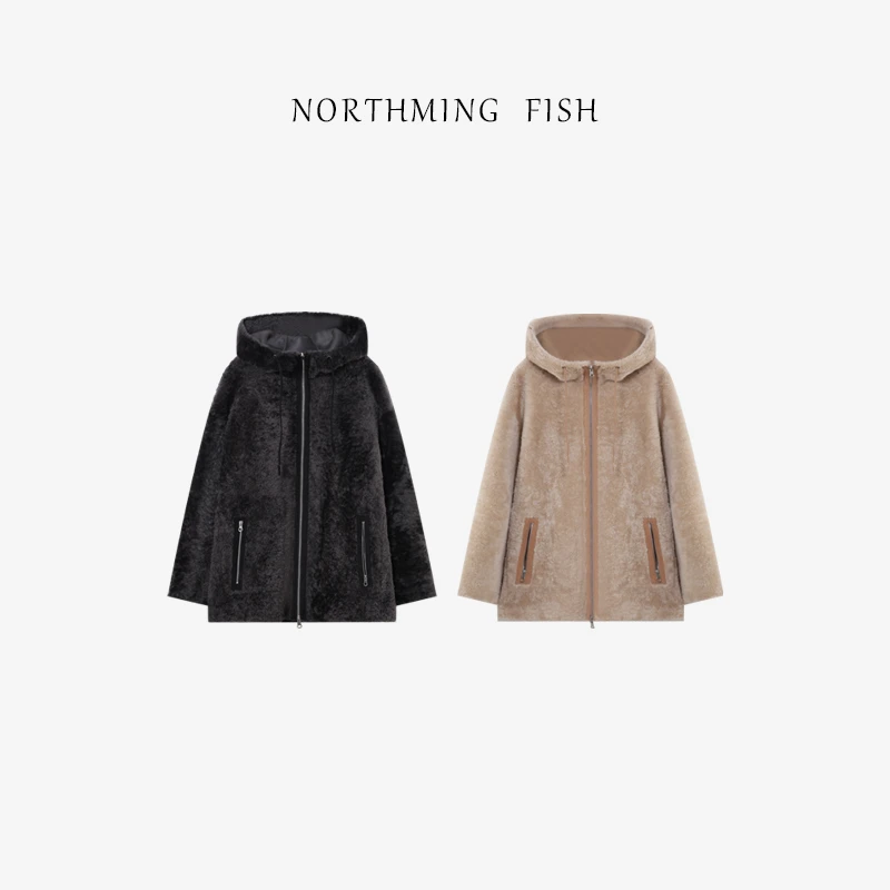 NORTHMING FISH「拉贡-小奶羊」西班牙皮毛一体 baby小奶羊拉贡大衣
