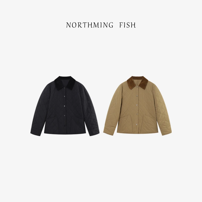 NORTHMING FISH「老钱夹克」桑蚕丝&石墨烯填充 菱形绗缝夹棉外套