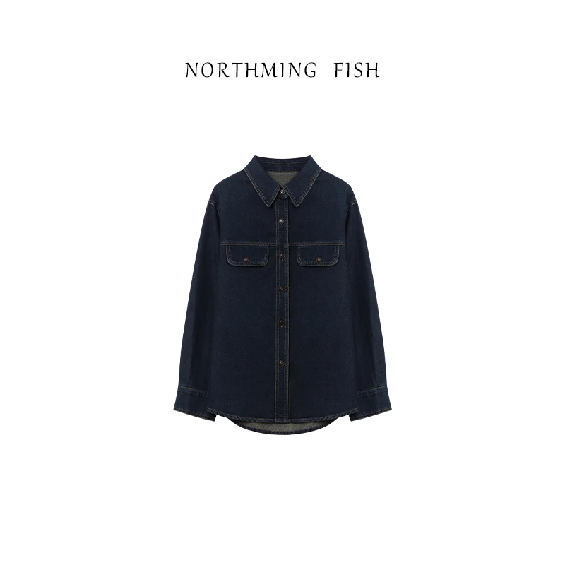 NORTHMING FISH「牛仔很忙」纯粹本真 经典原色水洗牛仔衬衫