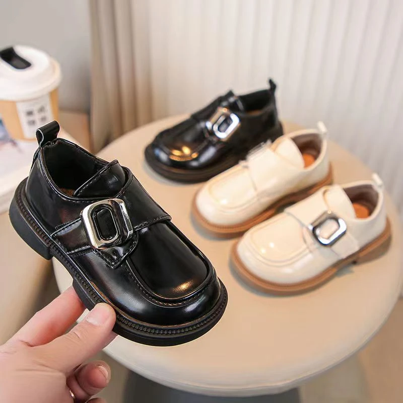 女童小皮鞋2024春秋新款公主童鞋儿童乐福鞋黑色鞋子春款单鞋大童