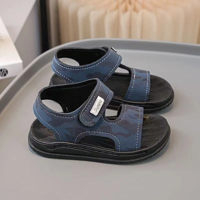 男童凉鞋软底宝宝2025夏季新款男孩凉鞋时尚帅气外出沙滩鞋中儿童