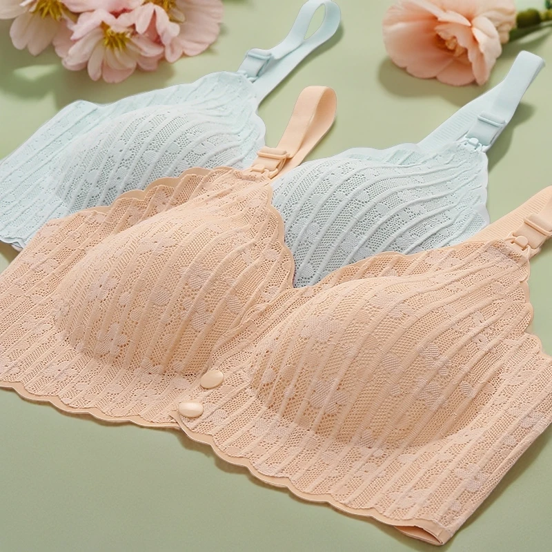 哺乳内衣背心式无排扣聚拢防下垂孕妇文胸薄款喂奶胸罩产后专用女