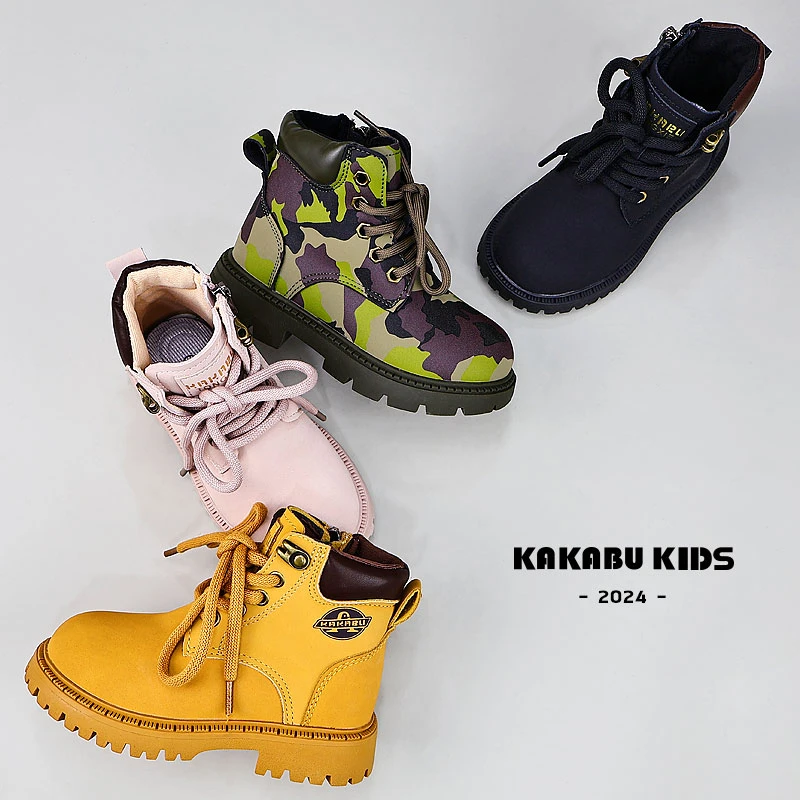 新款儿童马丁靴厚底英伦风侧拉链童鞋男女童单靴机车ins酷潮鞋889