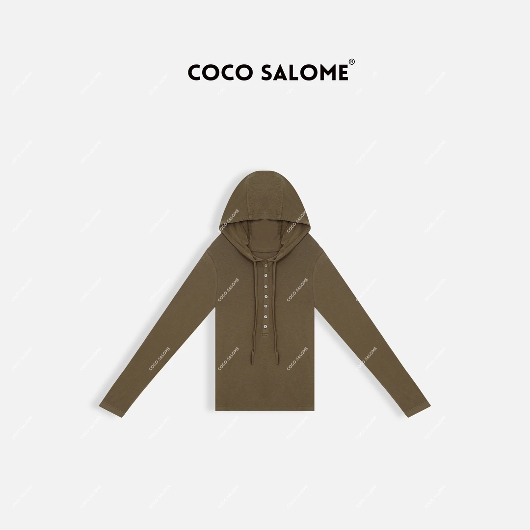 COCO SALOME⒁【灵感之语】秋冬保暖长袖连帽时尚百搭简卫衣658Y