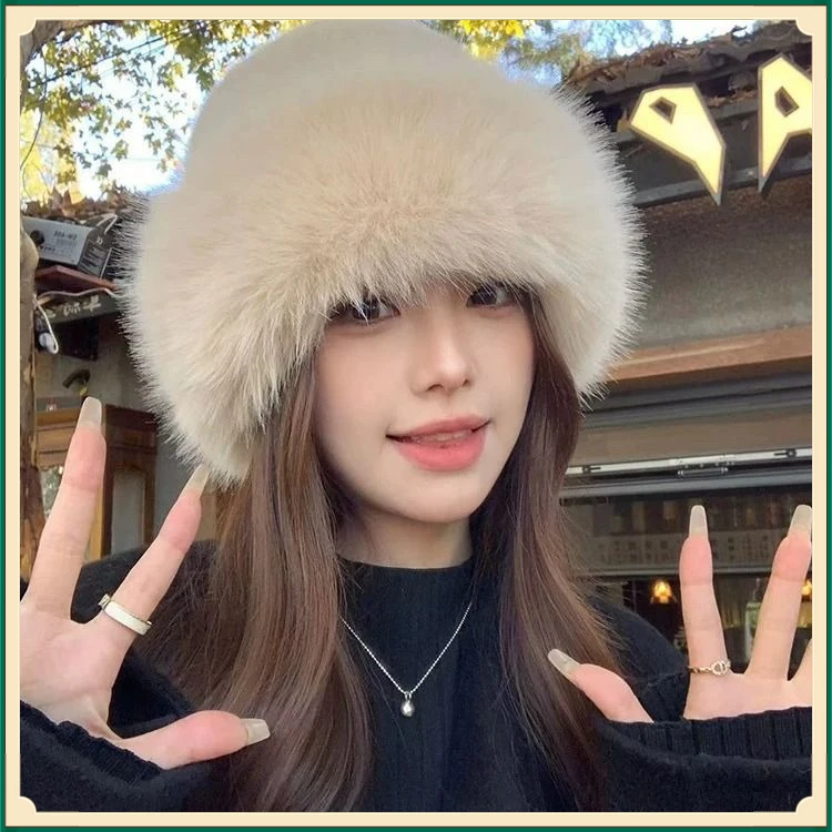 毛绒新款蒙古帽子MZ89秋冬防寒保暖加厚盆帽冬季护耳狐狸渔【辉耀】