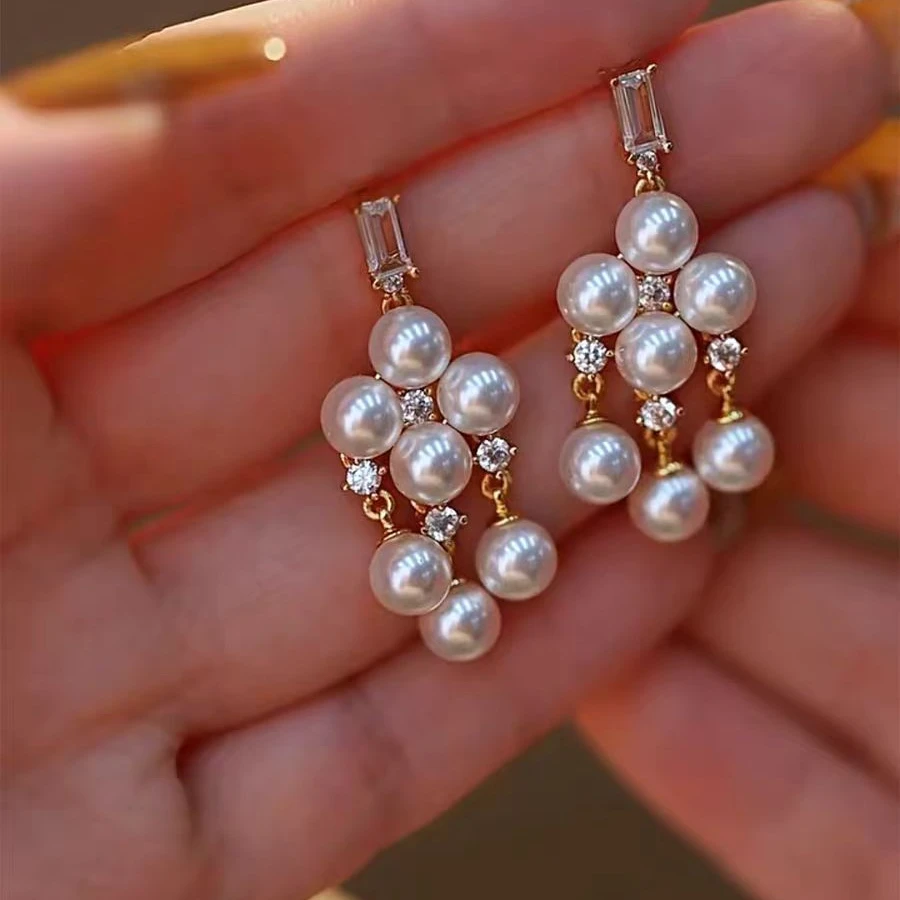 铜合金耳饰 简约气质ins个性温柔百搭耳环N2004