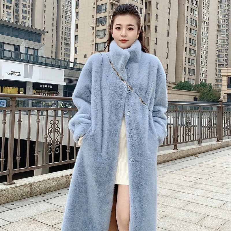 人造皮草 新款欧貂绒保暖大码女装