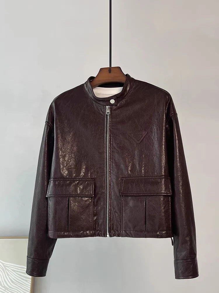 流行安哥拉红小个子女士海宁真皮皮衣女外套高级感山羊皮2024新款