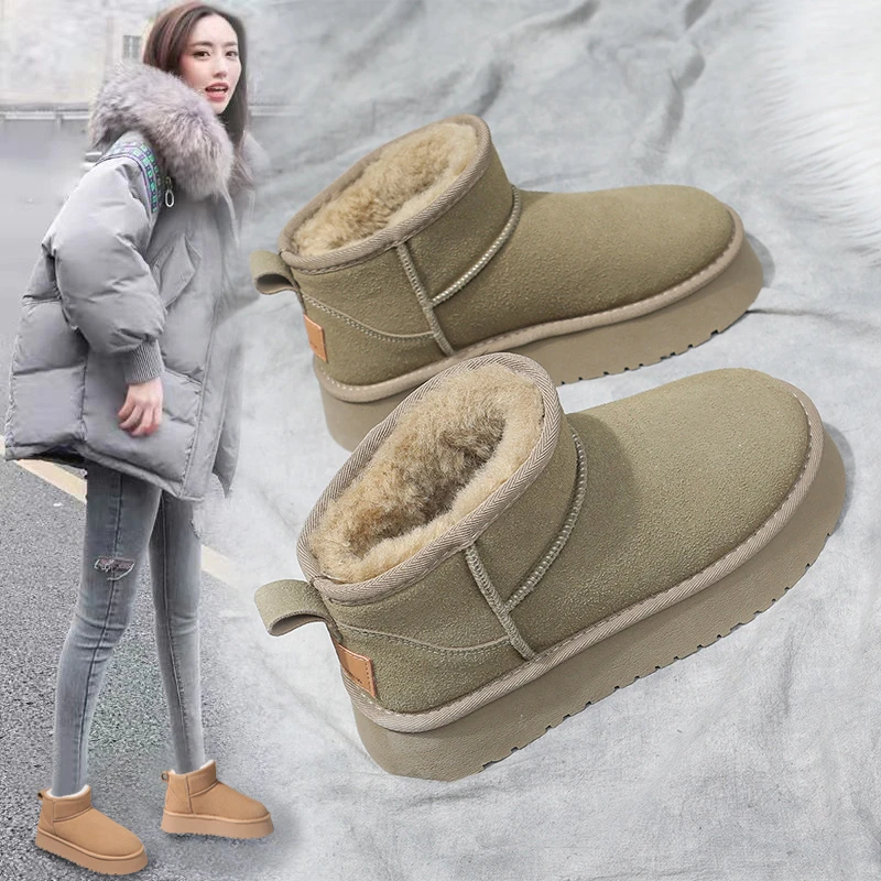 回力瑞厚底雪地靴女2023冬季新款加绒加厚保暖东北雪地棉鞋女鞋子