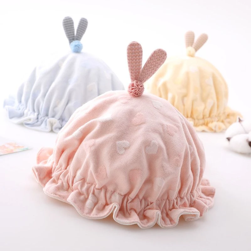 婴儿帽子春秋季0-6月可爱婴幼儿棉公主新生儿保暖胎帽冬薄款透气3