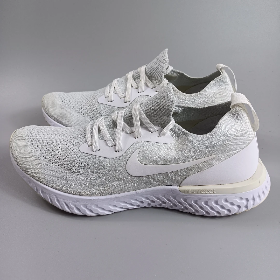 二手正品42码 耐克Epic Rct Flyknit 1 White跑步鞋 公价896