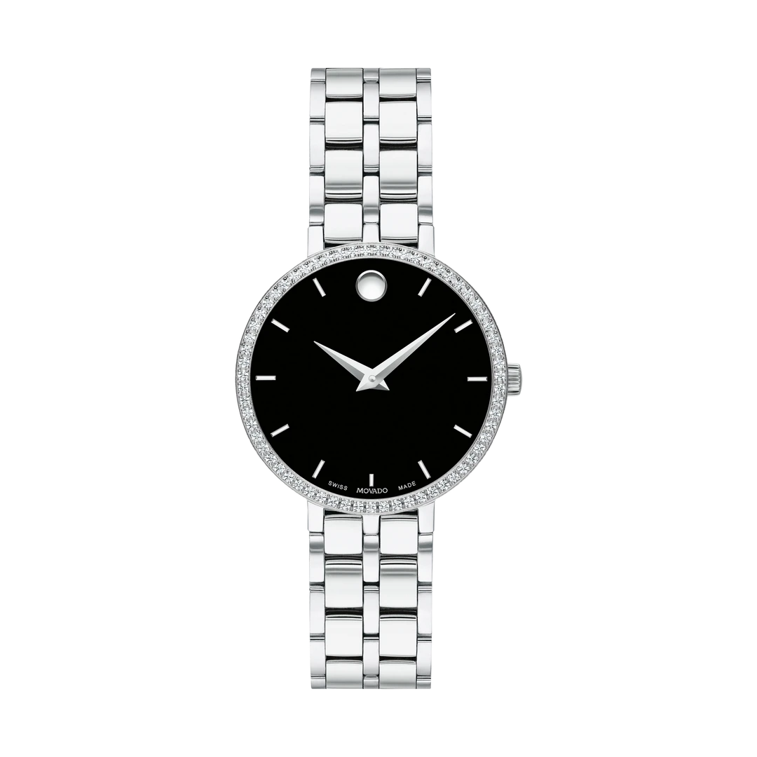 MOVADO/摩凡陀 女款新款 石英表带钻 Kora 28mm 0607365