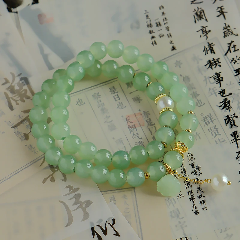 非金属玻璃手链 国风款搭配莲蓬百搭款手链 多样性发一-Y0155