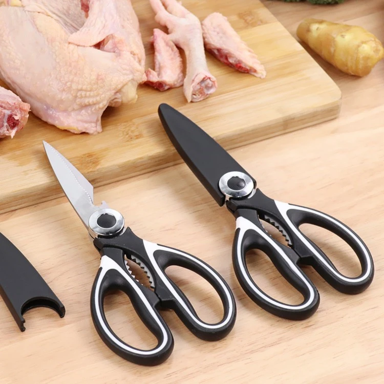 不锈钢厨房剪刀强力鸡骨剪食物剪多功能锋利剪肉家用剪子带齿防滑