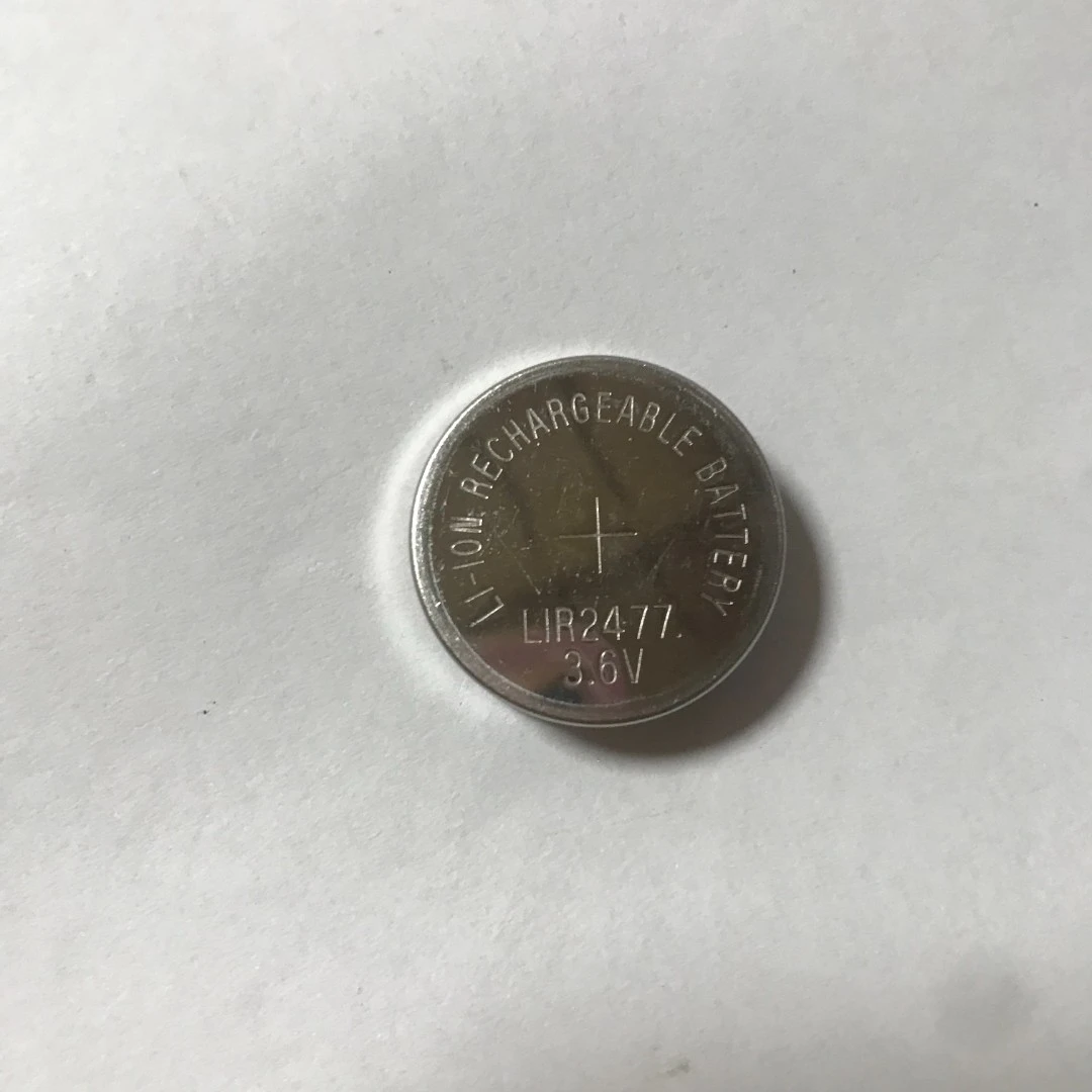 1粒包邮 可充纽扣电池LIR2477 3.6V 代替CR2477