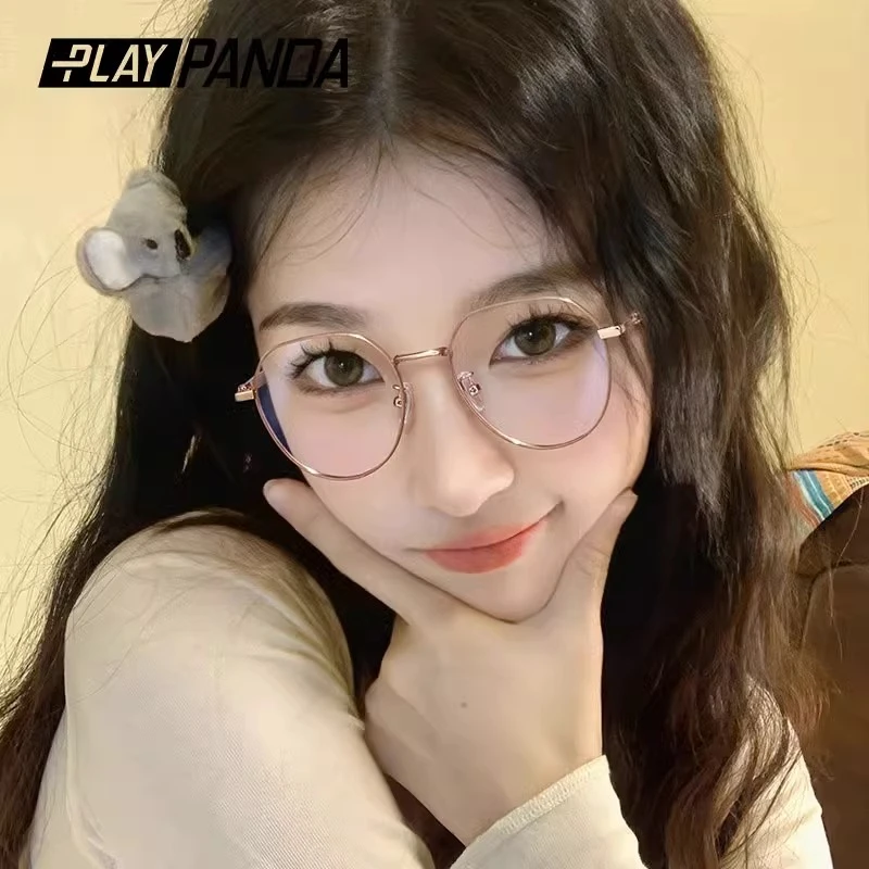 PLAYPANDA近视眼镜防辐射抗蓝光女款素颜可配近视护眼睛框镜架女