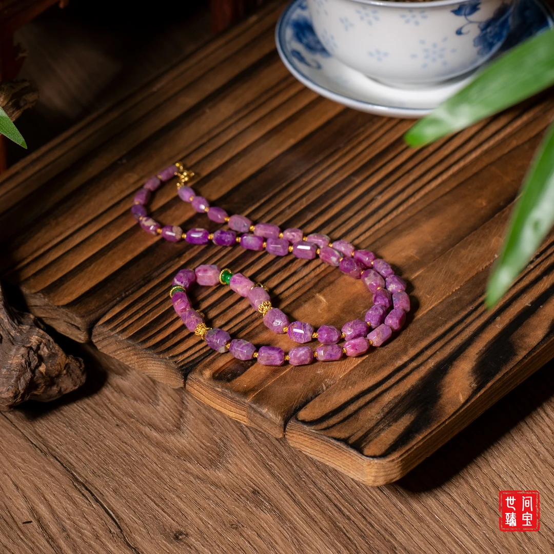 桃香 | 18K金冰桃红舒俱来DIY项链/长45cm/多样性发/P3184/0