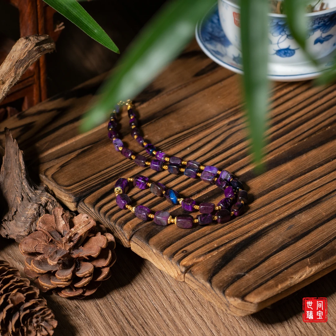 世间臻宝-瑾语丨18K金老油紫舒俱来锁骨链/40cm/多样性发/P3247/0