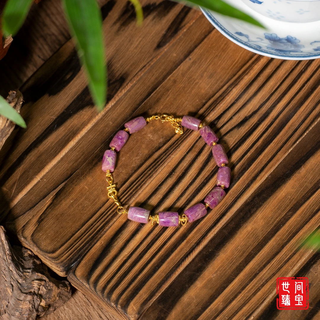 书瑾|冰桃红舒俱来桶珠手链/6mm+-/多样性发/P3750/18/孤/欧若风